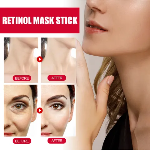 Retinol Anti Aging Skincare Eye Cream Stick Face Mask Stick and Neck Firming Rollerball Serum