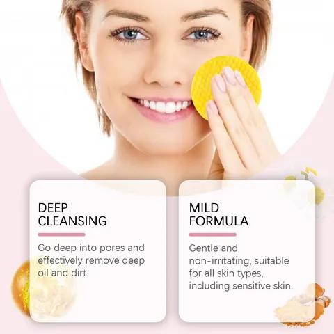 Almohadillas Limpiadoras Faciales de Ácido Kójico y Cúrcuma Exfoliantes Suaves Esponjas de Limpieza Profunda