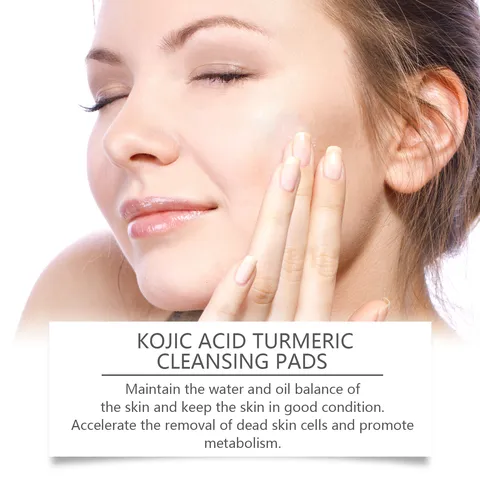 Almohadillas Limpiadoras Faciales de Ácido Kójico y Cúrcuma Exfoliantes Suaves Esponjas de Limpieza Profunda