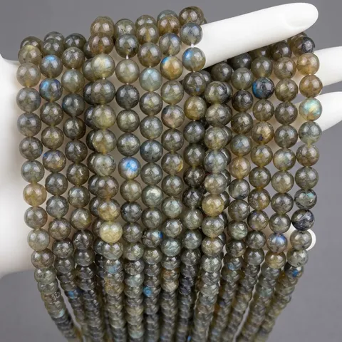 Natürliche Labradorit Rundperlen Lose Flash Stein Perlen Für DIY Schmuckherstellung Halsketten Armbänder 4mm 6mm 8mm 10mm 12mm