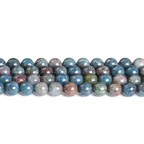 Natural Ruby Sapphire Round Loose Beads Polished Stone For DIY Jewelry Making Accessories Gift Women Jewelry Making Beads