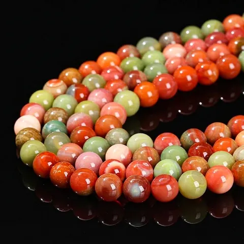 Natürliche Alashan Farbige Achat Lose Perlen Runde Steinperlen Für DIY Schmuckherstellung Armband Halskette Zubehör Handwerk Zubehör