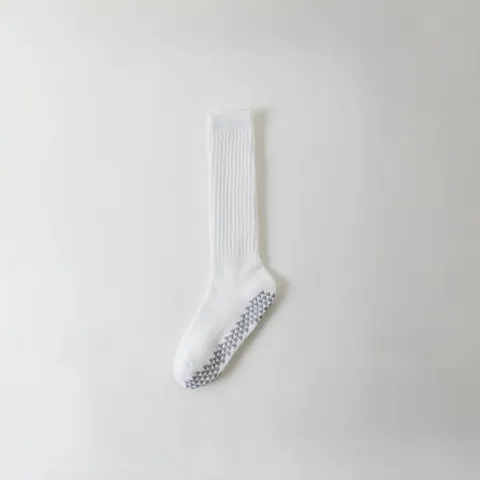 Women's Long Yoga Socks Thickened Towel Bottom Non-Slip Shock Absorption Athletic Fitness Calf Socks Solid Color Cotton Versatile Hosiery