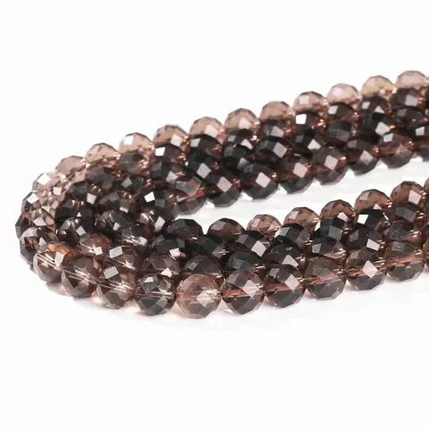 7A Natural 96-Facet Smoky Quartz Round Beads For DIY Jewelry Making Bracelet Necklace Accessories Strand 6mm 8mm 10mm