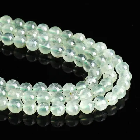 Natural Prehnite Round Beads Strand Grape Stone Gemstone Loose Beads For DIY Jewelry Making Bracelet Necklace Accessories