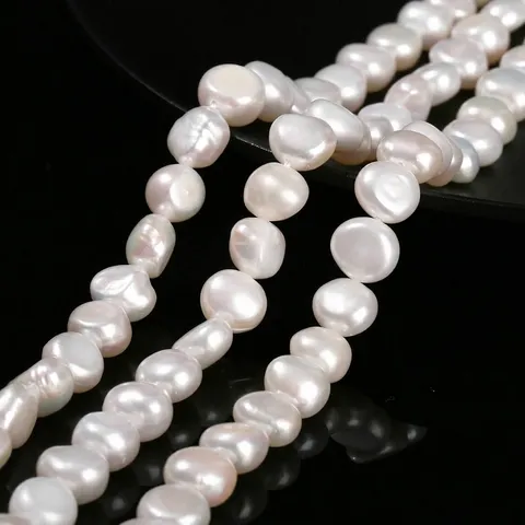 Natural White Freshwater Pearl Beads Baroque Irregular Loose Beads With Lateral Hole For DIY Jewelry Necklace Making Accessories