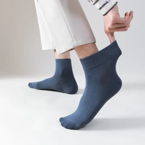 Men's Business Casual Cotton Short Socks Solid Color Breathable Comfortable Summer Socks
