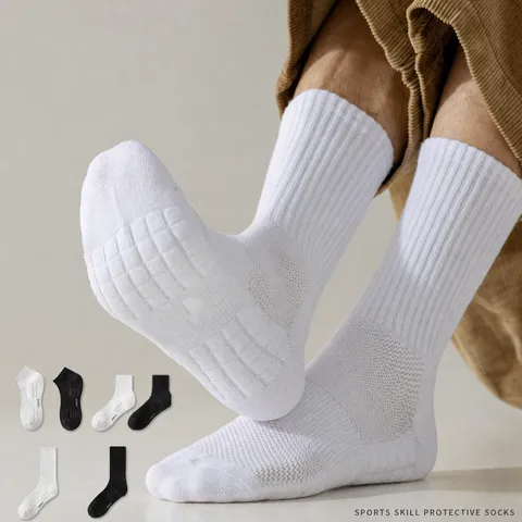 Men Women Sports Basketball Socks Thickened Towel Bottom Deodorant Breathable Athletic Crew Socks Daily Wear