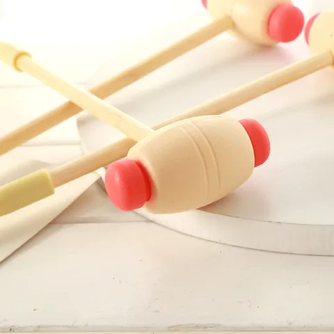 Manual Wooden Handle Plastic Massage Hammer Back Scratching Stick Body Relaxation Tool