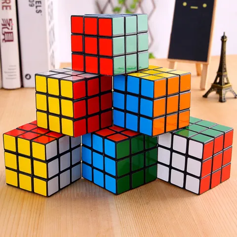Cubo Mágico 3x3 de Base Negra Clásico Juguete Rompecabezas para Principiantes Alivio del Estrés Educativo