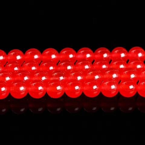 Natural Round Chalcedony Beads For DIY Jewelry Making Polished Gemstone Loose Beads For Bracelet Necklace Accessories Women