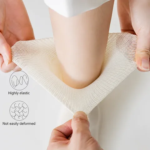 Women's Casual Solid Color Crew Socks Breathable Soft Cotton Hosiery