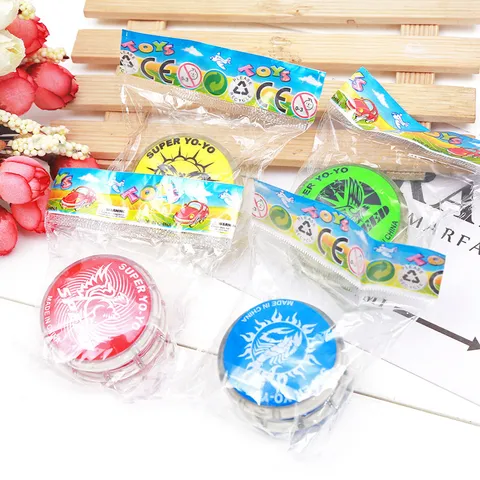 Plastic Yo-Yo Toy Candy Color Transparent Shell Yo-Yo Ball with String Classic Skill Toy for Kids and Teens Gift