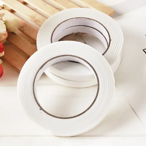 Strong Double Sided Foam Tape White Sponge Adhesive Mounting Tape Roll For Car Auto Office Home Fixing Decor