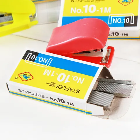 Mini Agrafeuse Portable en Plastique et Métal Avec Agrafes No. 10 pour Étudiants Bureau École Papeterie de Bureau