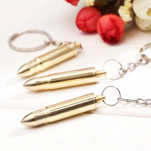 Iron Bullet Shaped Ear Pick Keychain Portable Ear Cleaning Tool Metal Chain Ring Pendant Keychain Jewelry For Home Daily Unisex Gift
