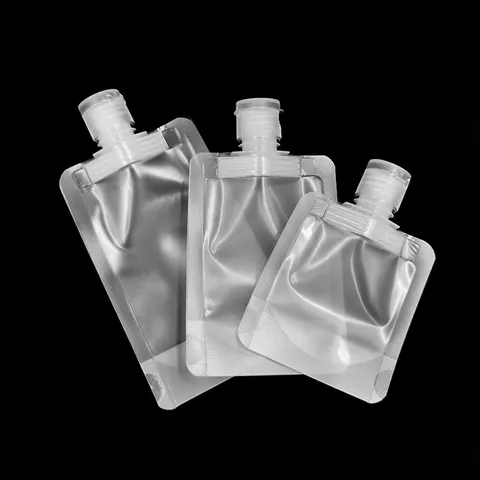 Borse da Toeletta Cosmetiche da Viaggio Borsa Ricaricabile in Plastica Trasparente Portatile Con Tappo a Scatto e Coperchio a Vite Per Shampoo