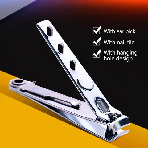 Stainless Steel Nail Clipper With Nail File And Keychain Portable Pocket Fingernail Cutter With Cute Fruit Decal Grooming Tool