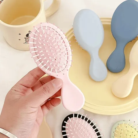Portable Macaron Air Cushion Hair Brush Cute Plastic Scalp Massage Comb Travel Daily Hair Styling Tool For Women
