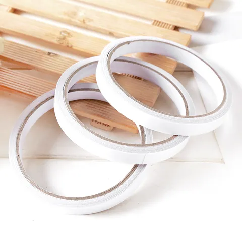 Self-Adhesive Double Sided Tape White Paper Stationery Adhesive Tape Strong Adhesion For Office School Student Daily Craft Supplies