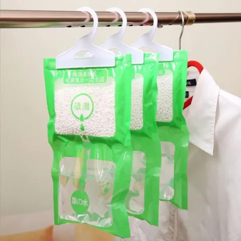 Hanging Wardrobe Dehumidifier Bag Moisture Absorber Desiccant Damp Trap For Closets Home Room Moisture Proofing