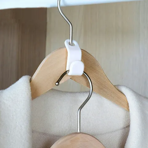 Moderno Minimalista Plastica Ganci Connettori per Appendiabiti Clip di Estensione a Cascata per Armadio Guardaroba Salvaspazio Stoccaggio