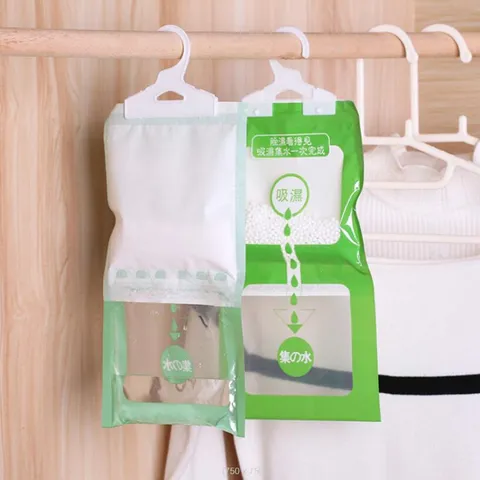 Hanging Wardrobe Dehumidifier Bag Moisture Absorber Desiccant Damp Trap For Closets Home Room Moisture Proofing