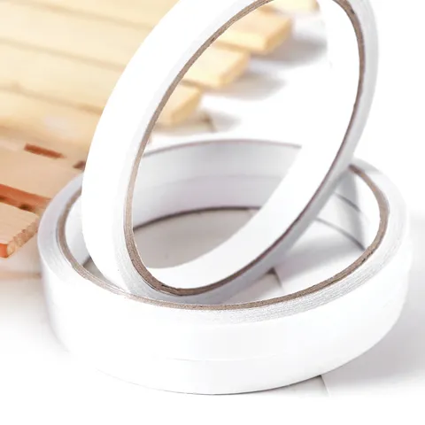 Self-Adhesive Double Sided Tape White Paper Stationery Adhesive Tape Strong Adhesion For Office School Student Daily Craft Supplies