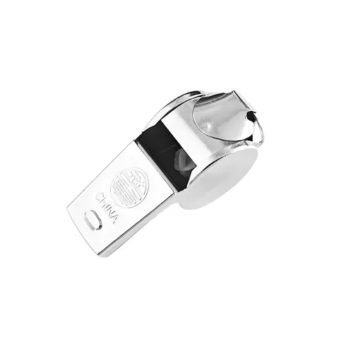 High Decibel Metal Whistle Silver Polished Referee Coach Whistle With Hanging Ring For Sports Traffic Control Outdoor Survival Emergency