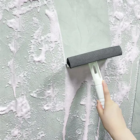 Multifunctional Window Squeegee Glass Cleaning Brush Plastic Wet Dry Dual Use Spray Cleaner Scraper Tool For Home Mirror