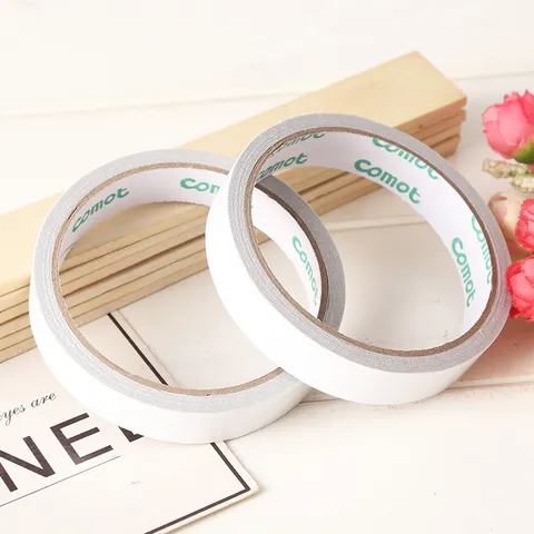 Double Sided Tape Strong Adhesive Cotton Cloth Base White Sticky Tape For Office Home Daily School Craft Supplies