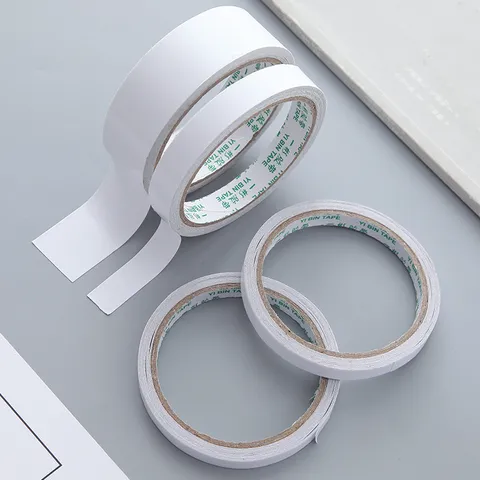 High Viscosity Double Sided Tape Strong Adhesive White Tape For Office School Students Stationery Supplies Daily Adhesive Tapes