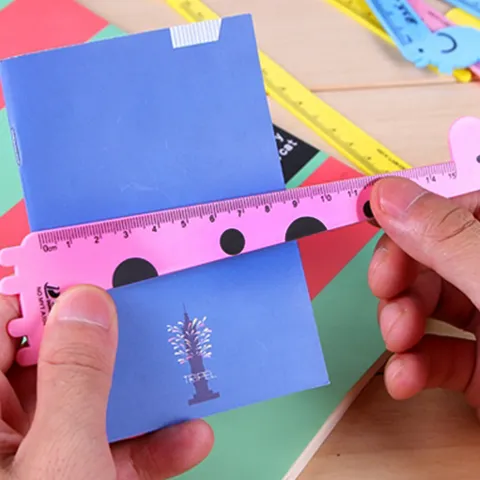Règle Droite en Plastique Girafe Dessin Animé pour École Mesure Dessin Papeterie Étudiants Récompenses Enfants Fournitures