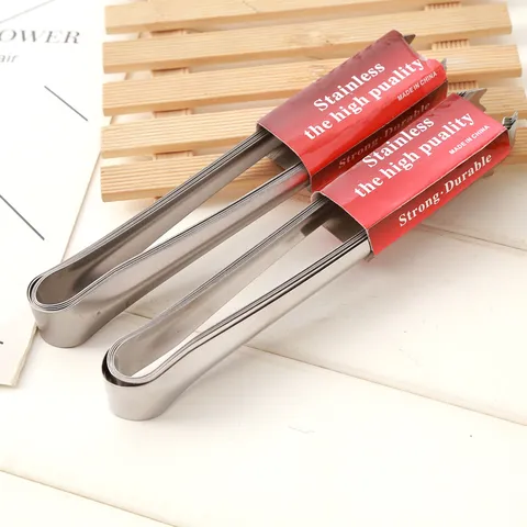 Stainless Steel Ice Tong Multifunctional Kitchen Food Tong Bread Barbecue Sugar Cube Tong Bar Tool