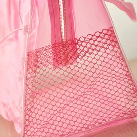 Bolsa de Aseo de PVC Impermeable Transparente para Viaje Bolsa de Cosméticos Maquillaje Lindo Estampado Floral Organizador para Mujeres