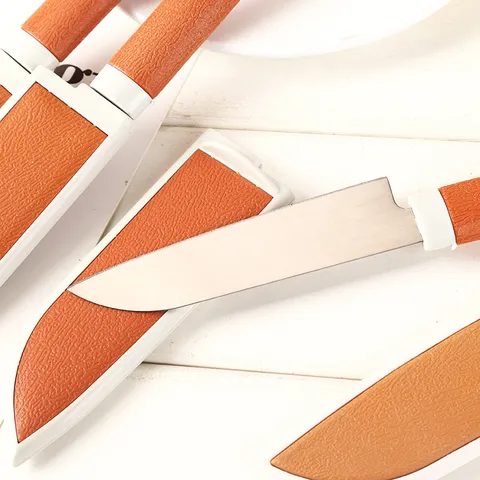 Cuchillo para Frutas de Acero Inoxidable Cuchillo de Pelar Portátil con Funda Protectora y Mango Antideslizante Herramienta de Corte de Frutas