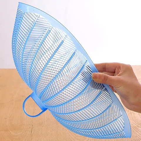 Plastic Food Cover Round Breathable Mesh Table Fly Protective Cover Anti Mosquito Draining Basket Umbrella Dome Dish Cover With Handle Home Kitchen Organizer