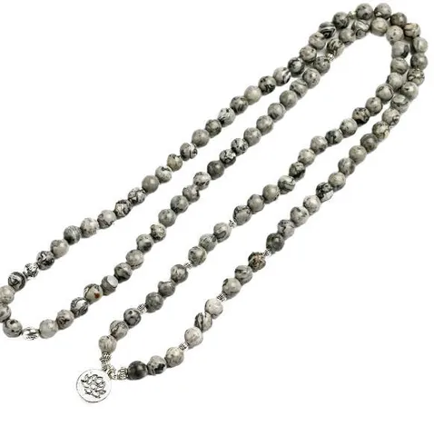 Natuurlijk Agaat Steen Mala Gebedsralen Armband Ketting Legering Lotus OM Boze Oog Levensboom Hanger Sieraden
