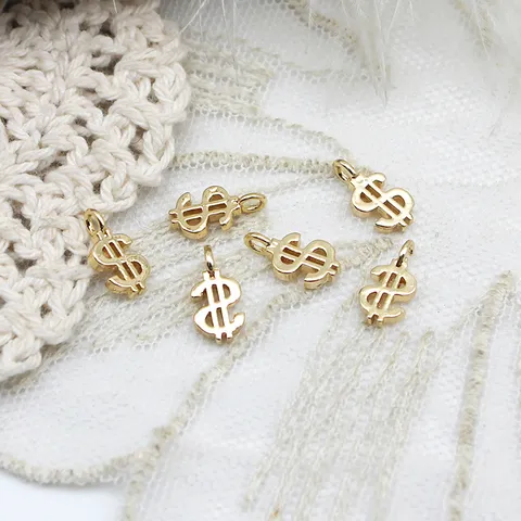 Vergoldetes Kupfer Schmetterling Ginkgoblatt Stern Blume Dollarzeichen Charms Für DIY Schmuckherstellung Halsketten Ohrringe Zubehör
