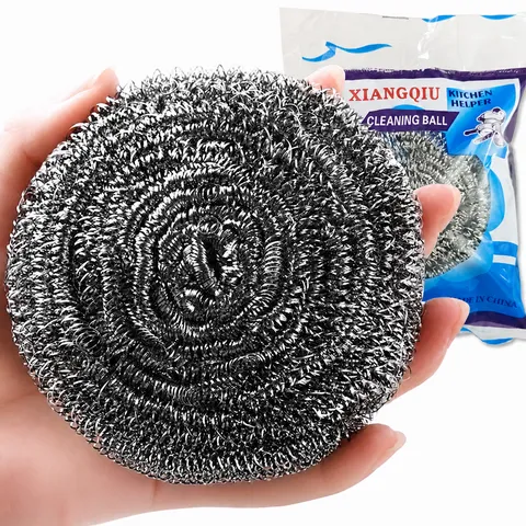 Roestvrij St スチール Reinigingsbal Zware Keuken Schrobber Grote Metalen Vaatwas Draadbal Pot Borstel
