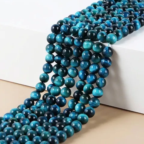 Natürliche Tigerauge Lose Perlen Polierte Runde Mineralische Edelsteine Strang Für DIY Schmuckherstellung Armband Halskette Handwerk Komponenten