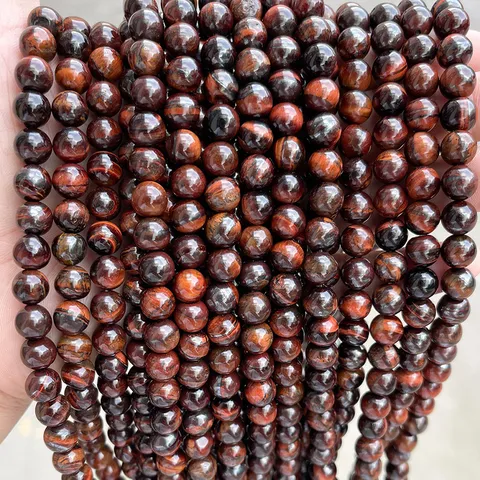 Natürliche Tigerauge Lose Perlen Polierte Runde Mineralische Edelsteine Strang Für DIY Schmuckherstellung Armband Halskette Handwerk Komponenten