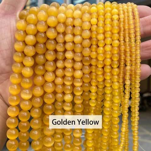 Perles Œil de Chat Multicolores Perles en Vrac Rondes Pour La Fabrication de Bijoux DIY Accessoires de Bracelet Collier Perles de Pierre