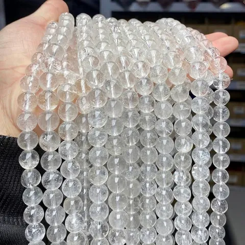 Natürliche Klare Quarz Rundperlen Lose A Klasse Steinperlen Für DIY Schmuckherstellung Handgemachtes Armband Halskette Zubehör