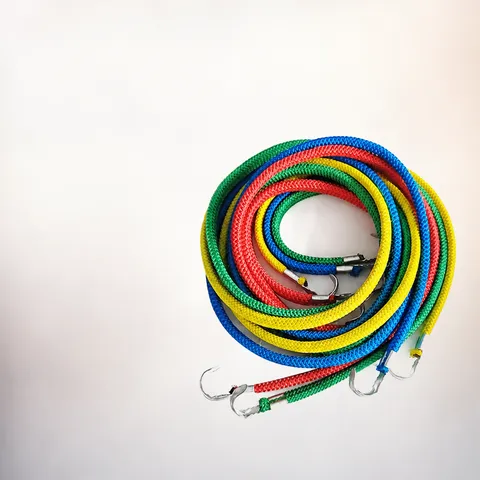 Corde Élastique Multicolore Avec Crochets Métalliques Sangle de Bagage Résistante pour Moto Vélo Voiture Voyage