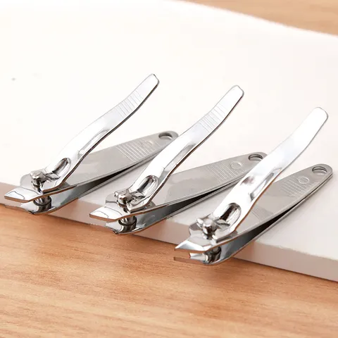 Stainless Steel Slanted Nail Clipper Professional Fingernail Cutter Toenail Trimmer Portable Grooming Tool For Home Use