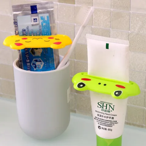 Cute Cartoon Animal Toothpaste Squeezer Plastic Creative Manual Tube Presser Bathroom Organizer Daily Cleaning Tool