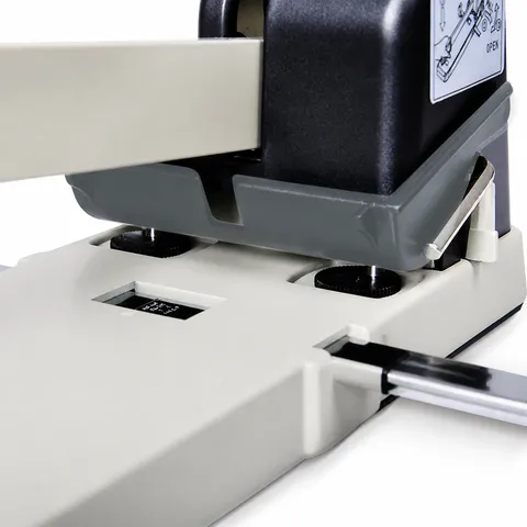 Heavy Duty 2 Hole Punch Heavy Long Arm Puncher For Office Paper Document Binding Black And White Metal Punch Tool