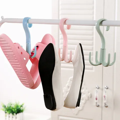Gancio per Armadio in Plastica Rotante a Quattro Artigli Multifunzionale Creativo Gancio per Appendiabiti Borsa Cravatta Ruotabile a 360 Gradi