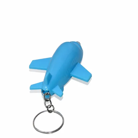 Portachiavi aereo luminoso LED creativo ciondolo torcia in plastica portatile regalo accessori